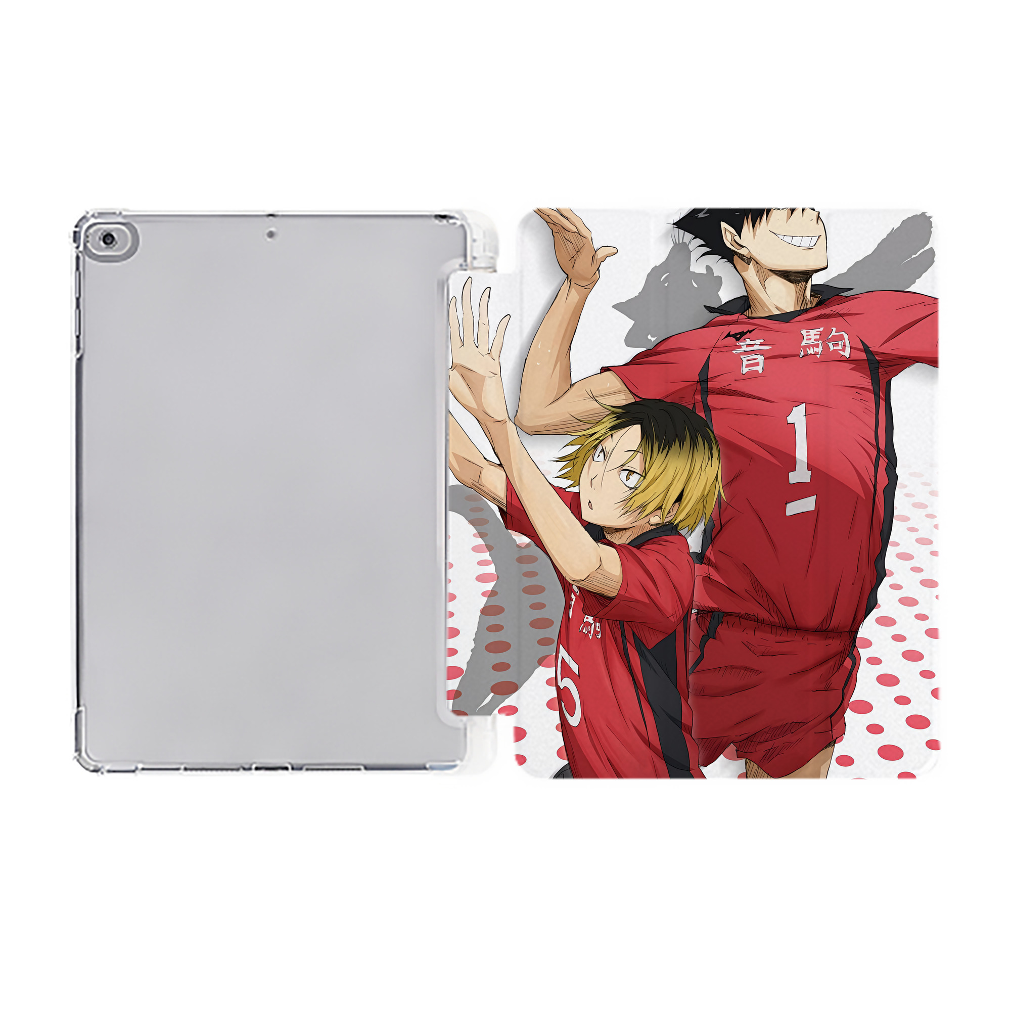 （画像用） ハイキュー!! Haikyu!! IPad ケース ペン収納付き 三つ折りスタンド PUレザー×シリコン 対応機種9.5/10.5/10.9インチ